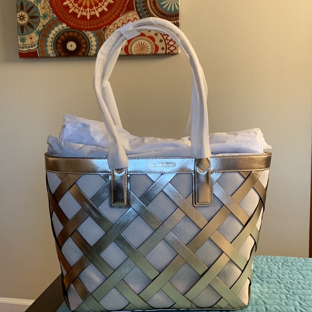 Michael Kors Sienna Large Tote Pale Gold
